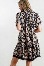 Umgee Animal Print Tiered Dress in Black ON ORDER - Image 3